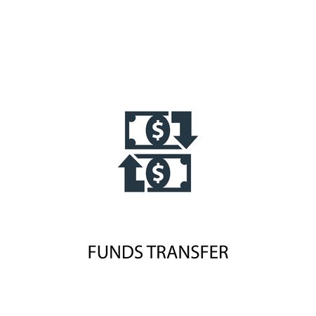 funds transfer icon. Simple element illustration. funds transfer concept symbol design. Can be used for web and mobile.のイラスト素材