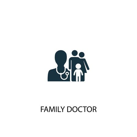family doctor icon. Simple element illustration. family doctor concept symbol design. Can be used for webのイラスト素材