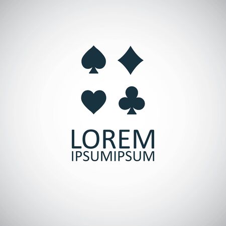 card suits icon simple flat element concept designのイラスト素材