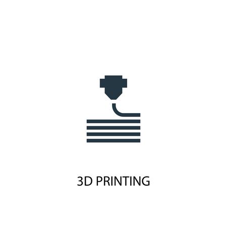 3d printing icon. Simple element illustration. 3d printing concept symbol design. Can be used for webのイラスト素材
