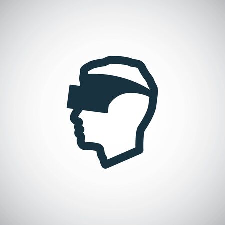 virtual reality glasses icon simple flat element design conceptのイラスト素材