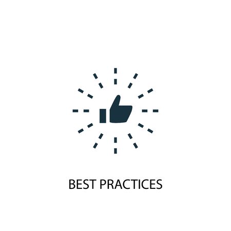 Best Practices icon. Simple element illustration. Best Practices concept symbol design. Can be used for webのイラスト素材