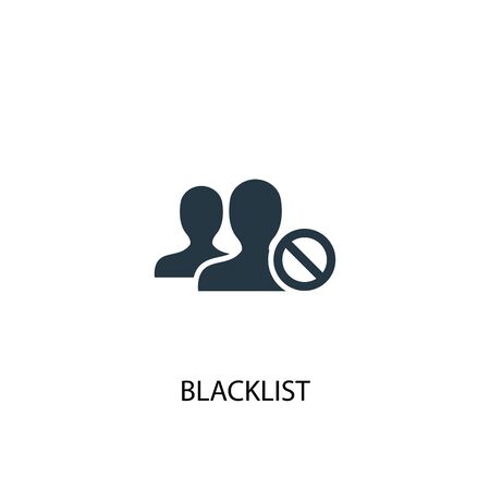 Blacklist icon. Simple element illustration. Blacklist concept symbol design. Can be used for webのイラスト素材