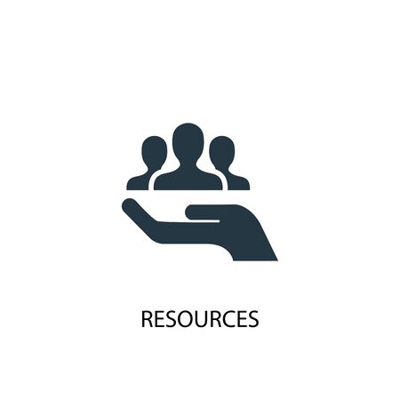 resources icon. Simple element illustration. resources concept symbol design. Can be used for webのイラスト素材
