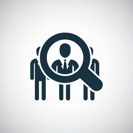 career search icon for web and UI on white backgroundのイラスト素材