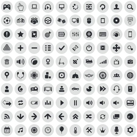 game 100 icons universal set for web and mobile.のイラスト素材