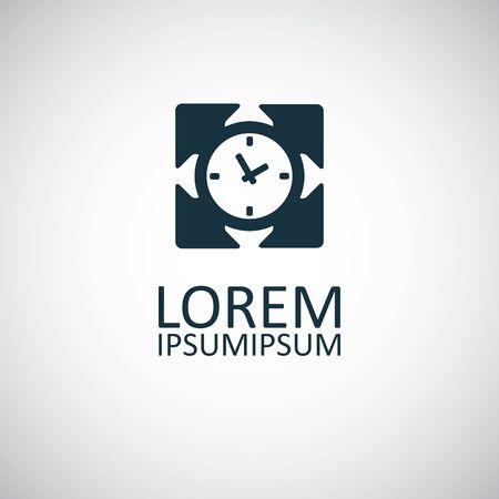 time arrows icon, on white background.のイラスト素材