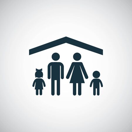 family insurance icon, on white background.のイラスト素材
