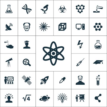 science icons universal set for web and UI