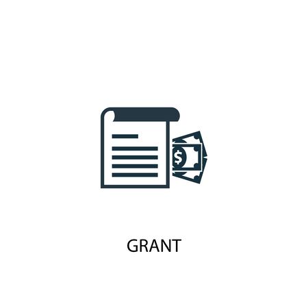 grant icon. Simple element illustration. grant concept symbol design. Can be used for webのイラスト素材