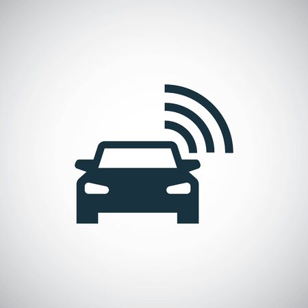smart car icon simple flat element design conceptのイラスト素材