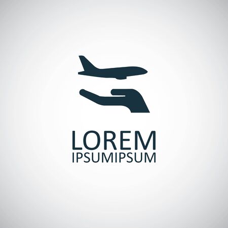 plane insurance icon.のイラスト素材