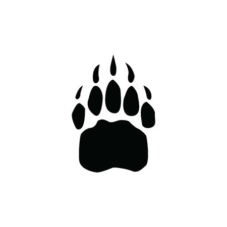 bear footprint isolated on white background templateのイラスト素材