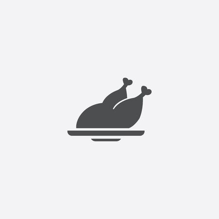 simple chicken iconのイラスト素材
