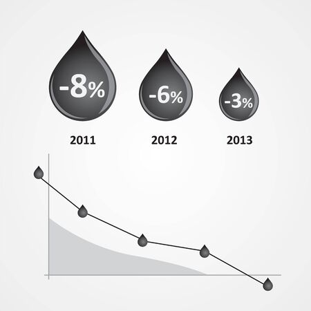Oil infographics on white background.のイラスト素材