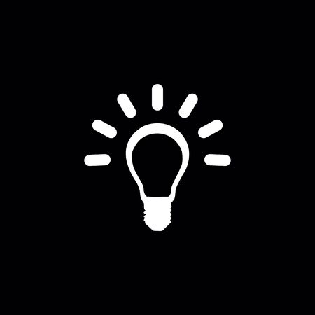 idea symbol on the black background.のイラスト素材