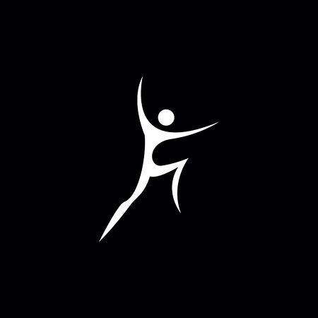 abstract man symbol logoのイラスト素材