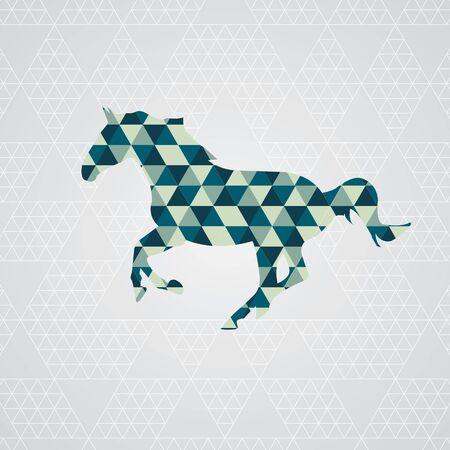 horse pattern illustration on the gray background.のイラスト素材