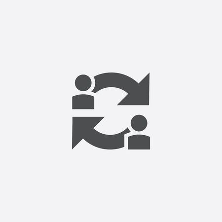 team arrows icon, on white background.