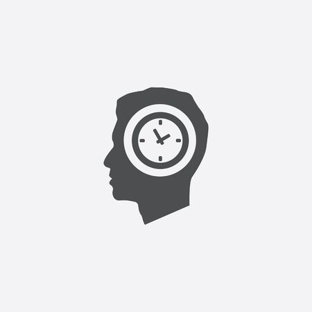 watch time head iconのイラスト素材