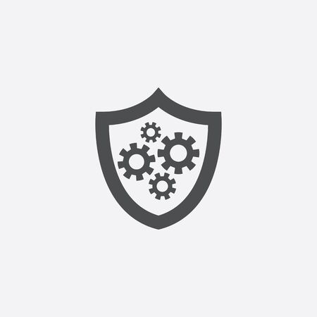 shield gear iconのイラスト素材