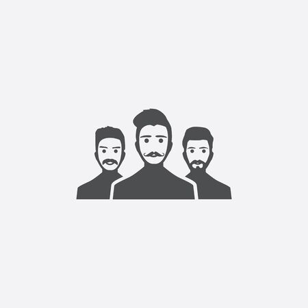 hipster team iconのイラスト素材