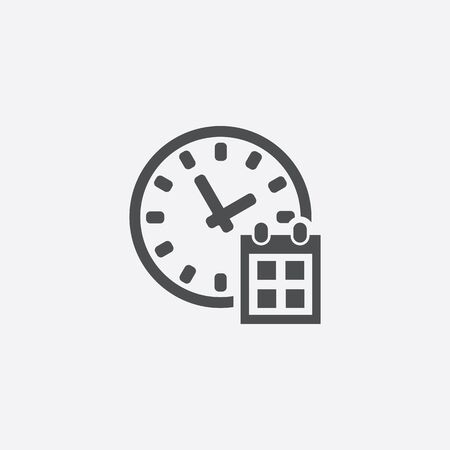 time watch calendar icon, on white background.のイラスト素材