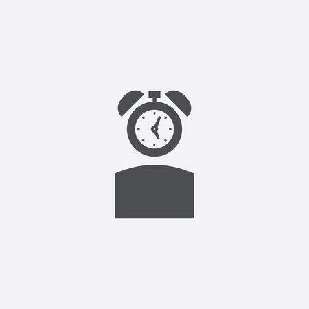 alarm heade icon, on white background.のイラスト素材