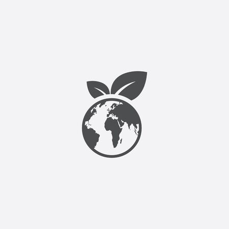 globe ecology icon, on white background.のイラスト素材