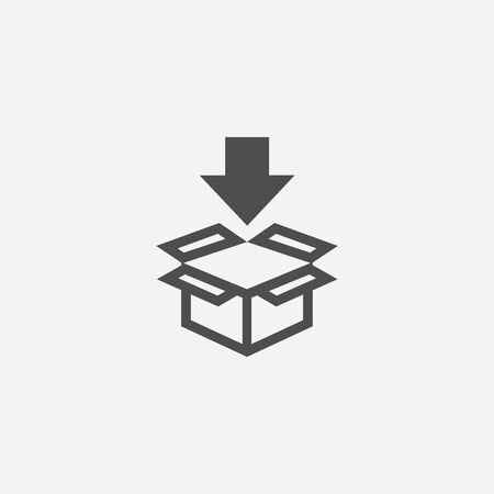 box arrow iconのイラスト素材
