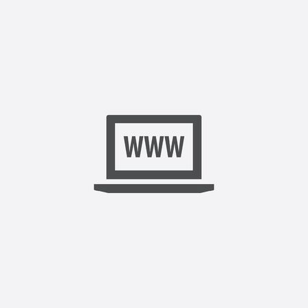 laptop www icon illustrationのイラスト素材