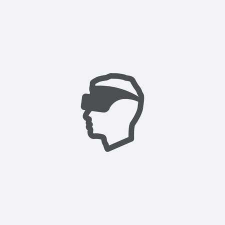 virtual reality glasses iconのイラスト素材