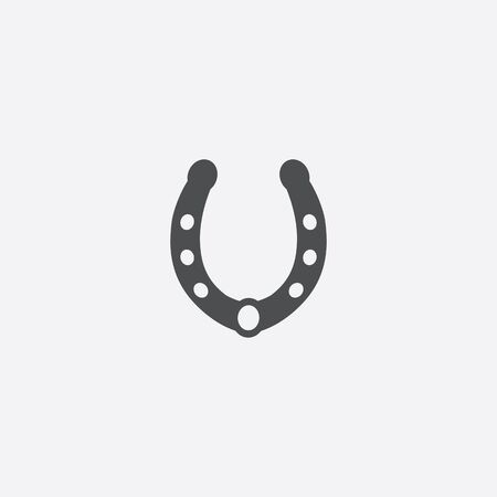 Horseshoe icon, isolated, white backgroundのイラスト素材