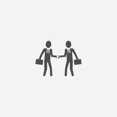 businessmen shaking hands iconのイラスト素材