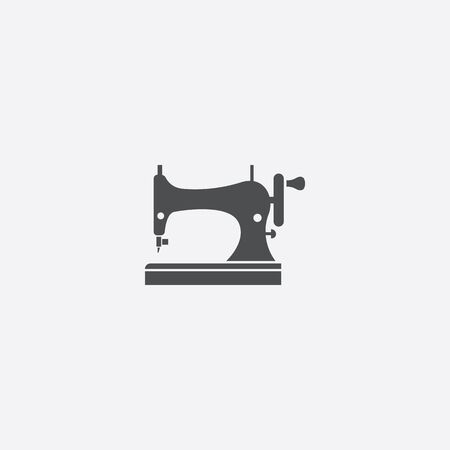 sewing machine icon, on white background.のイラスト素材