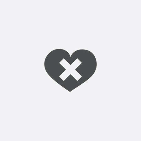 heart plaster iconのイラスト素材