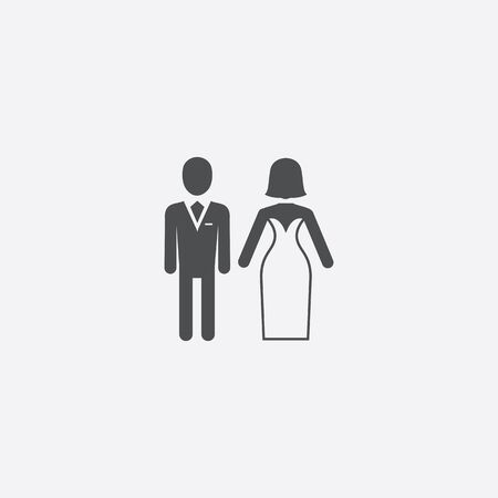 wedding icon, isolated, white backgroundのイラスト素材