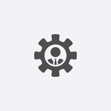 man cogwheel iconのイラスト素材