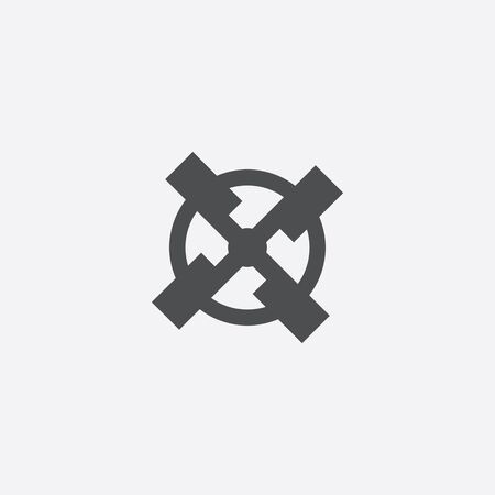 mill icon, isolated, white backgroundのイラスト素材