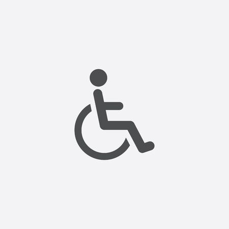 cripple icon, isolated, white backgroundのイラスト素材