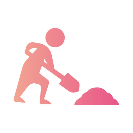 Construction works gradient universal icon ui ux element sign.のイラスト素材