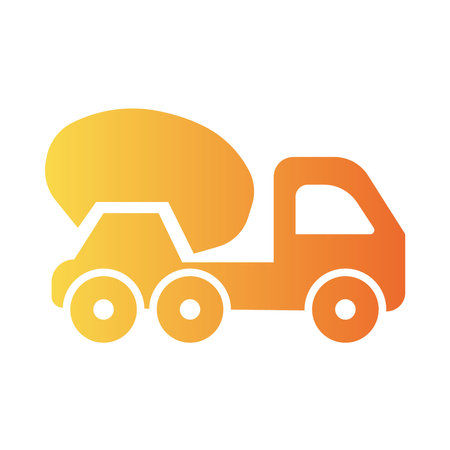 Concrete mixer gradient universal icon ui ux element sign.のイラスト素材