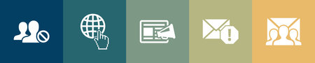 email marketing icons Infographic design template. Creative concept with 5 optionsのイラスト素材