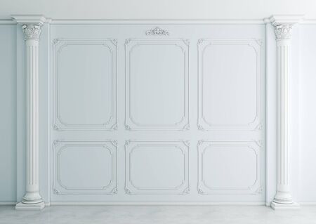 Interior in classical style (3d rendering)