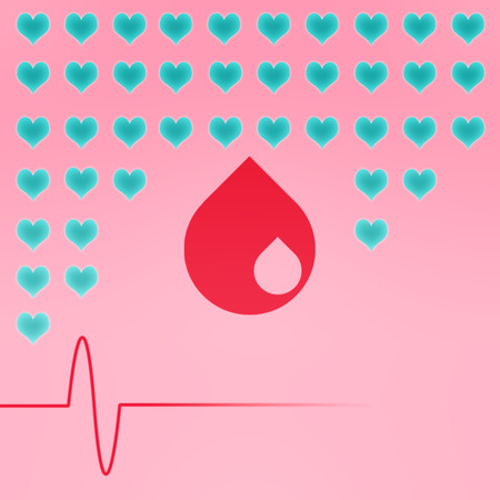 Medical background with a message to donate bloodの写真素材