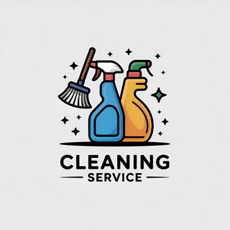 Cleaning service logo. Cleaning service logo. Vector illustration.の素材