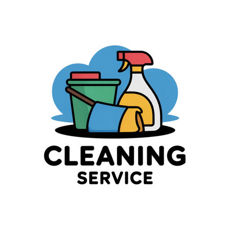 cleaning service logo design template. Cleaning service vector icon.の素材