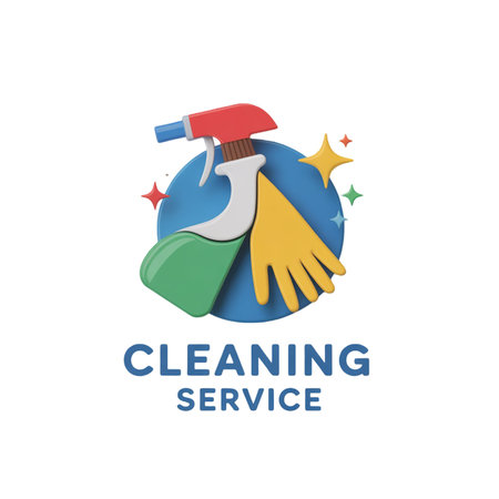 cleaning service logo design template. Cleaning company vector icon.の素材