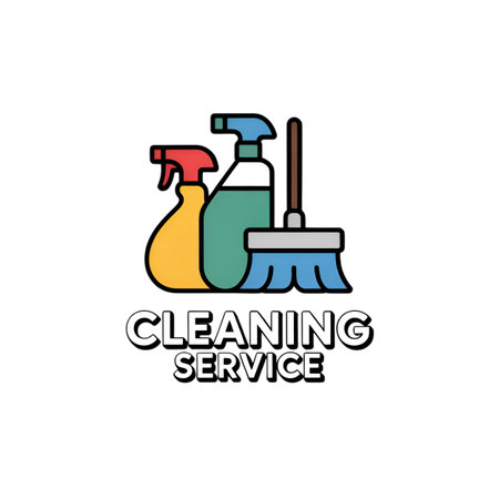cleaning service logo design template. Cleaning service vector icon illustrationの素材