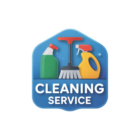 Cleaning Service Label. Vector Illustration. Cleaning Service Icon.の素材